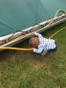 When the toddler can find the ball before the adults...